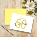 Search for 50th fifty and fabulous birthday cards Typography