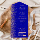 Search for royal blue and rose gold wedding invitations Modern