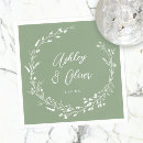 Search for sage green wedding napkins Rustic