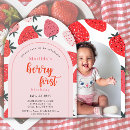 Search for berry 1st birthday invitations Berry sweet one