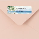 Search for palm tree wedding return address labels Beach