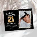 Search for 21st birthday thank you cards Glitter