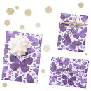 Search for purple butterfly wrapping paper Watercolor