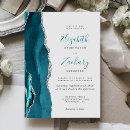 Search for turquoise silver wedding invitations Chic
