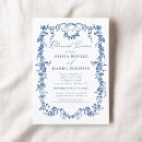 Search for french rehearsal dinner invitations Dusty blue