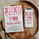 Search for valentine 1st birthday invitations Pink and red