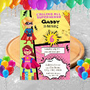 Search for girls superhero birthday invitations For her