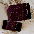 Search for wine and gold wedding invitations Trendy
