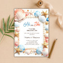 Search for tropical gender reveal invitations Pink and blue