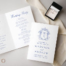 Search for blue and white wedding programs Vintage