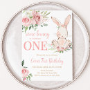 Search for some bunny is turning 1 invitations Pink