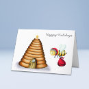 Search for honey bee christmas cards Yellow