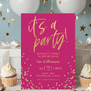 Search for hot pink and gold invitations Typography