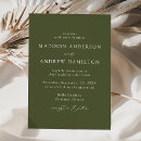 Search for olive green wedding invitations Minimalist