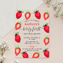 Search for fruit square invitations Strawberry