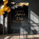 Search for 30th birthday party decor Black and gold