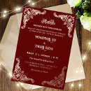 Search for ornate maroon border invitations Nikah