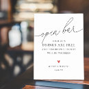 Search for open bar free drinks wedding signs Modern
