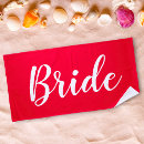 Search for bridal party beach towels Bride