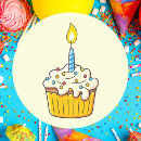 Search for cupcake 1st birthday stickers Modern