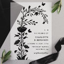 Search for butterfly on black invitations Bride