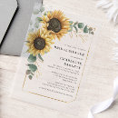 Search for sunflower bridal invitations Floral