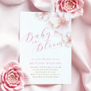 Search for blush floral baby shower invitations Baby in bloom