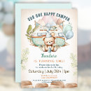 Search for happy camper birthday invitations Backyard party