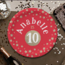 Search for kids christmas plates Red and gold