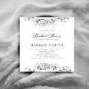 Search for white orchid bridal shower invitations Black and white