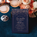 Search for rose gold confetti wedding invitations Simple