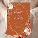 Search for orange wedding invitations Watercolor flowers