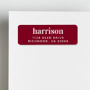 Search for red initial return address labels Simple