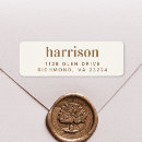 Search for gold letters return address labels Elegant