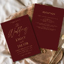 Search for burgundy and gold wedding invitations Chic