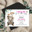 Search for wild one baby shower invitations Animals