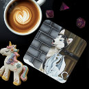 Search for husky dog coasters White