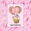 Search for hot air balloon valentines day cards Pink