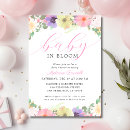 Search for in bloom baby girl shower invitations Blush pink white