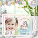 Search for unicorn 3rd birthday invitations Gold