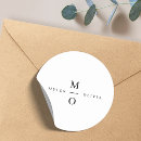 Search for monogram wedding stickers Elegant