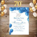 Search for happy 70th birthday invitations Silver