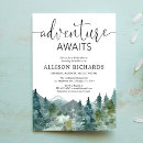 Search for adventure awaits bridal shower invitations Rustic