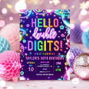 Search for 10th birthday invitations Neon birthday party