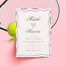 Search for tennis match invitations Pink and green