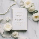 Search for gold border invitations Simple elegance