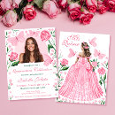 Search for pink butterfly quinceanera invitations Princess