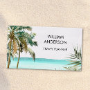Search for tropical beach business cards Travel agent