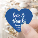Search for blue and white graduation stickers Thank you