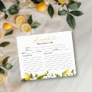 Search for lemon recipe cards Watercolor